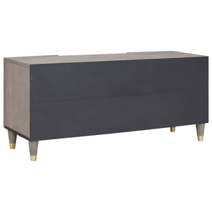 Grauer TV-Schrank Mango Massivholz mit Regal