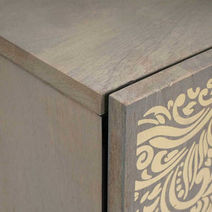 Grauer Mango Massivholz Wandschrank 38x48cm