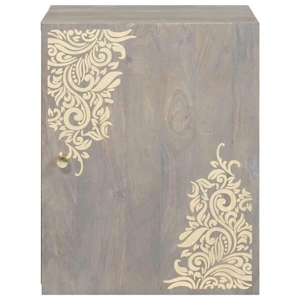 Grauer Mango Massivholz Wandschrank 38x48cm