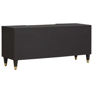 TV-Schrank Schwarz Mango Massivholz 105cm