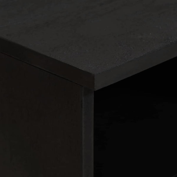 Schwarzer TV-Schrank Mango Massivholz 70 cm