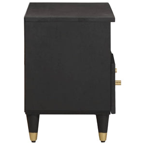 Schwarzer TV-Schrank Mango Massivholz 70 cm