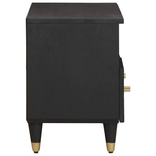 Schwarzer TV-Schrank Mango Massivholz 70 cm