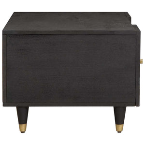 Schwarzer Couchtisch Mango Massivholz 100x54 cm