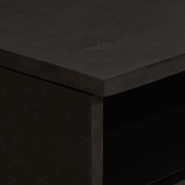 Schwarzer Couchtisch Mango Massivholz 80x54 cm