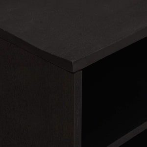 Schwarzer TV-Schrank Mango Massivholz 80cm