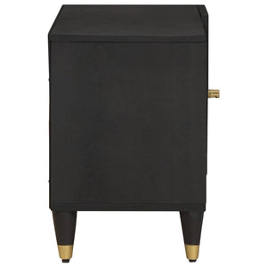 Schwarzer TV-Schrank Mango Massivholz 80cm