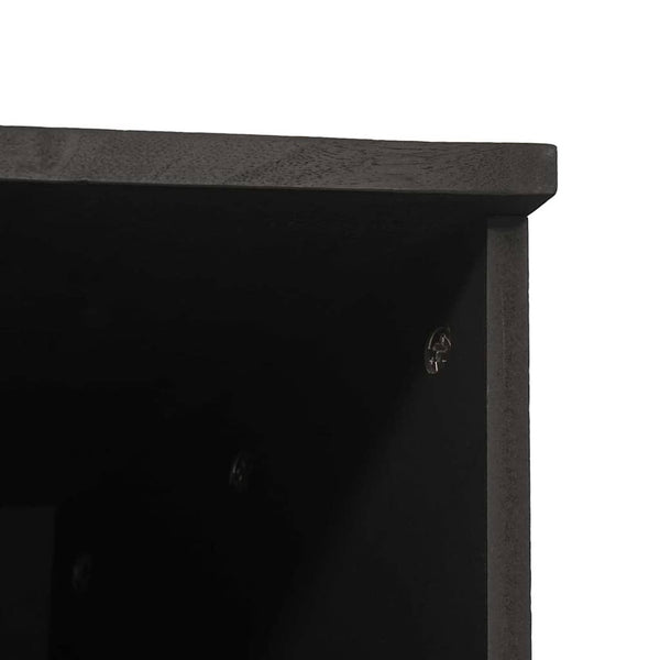 Schwarzer Mangoholz Badezimmerschrank 38x160cm