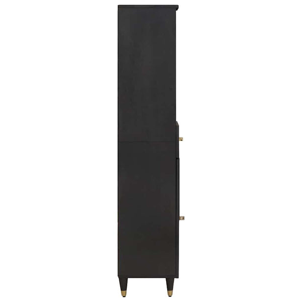 Schwarzer Mangoholz Badezimmerschrank 38x160cm
