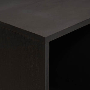 Schwarzes Mango Sideboard mit Regal 80cm