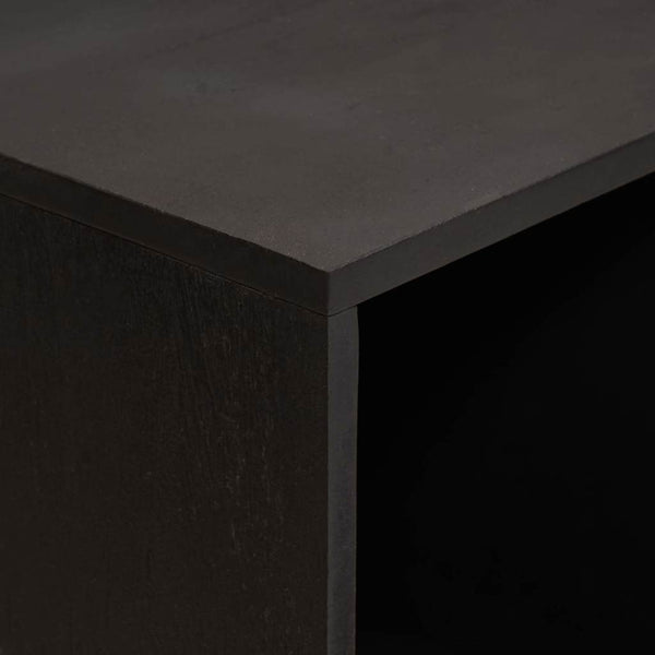 Schwarzes Mango Sideboard mit Regal 80cm