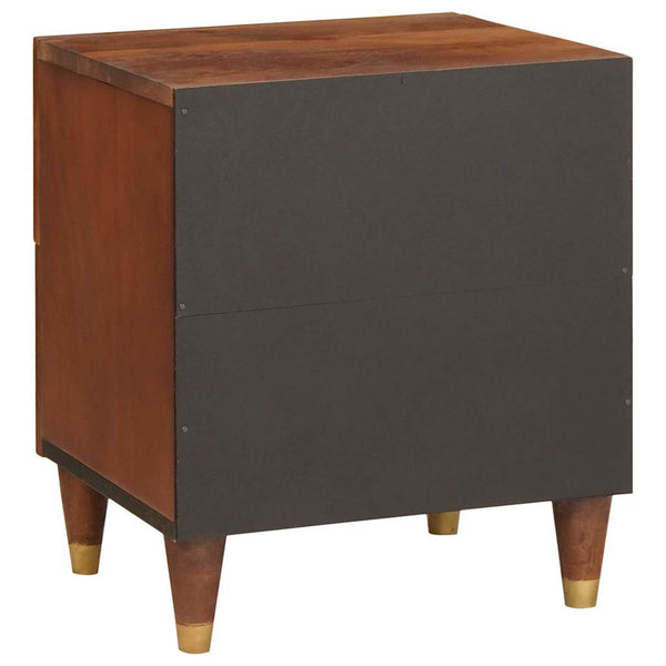 Nachttisch Braun Akazie Massivholz 40x33,5x46 cm