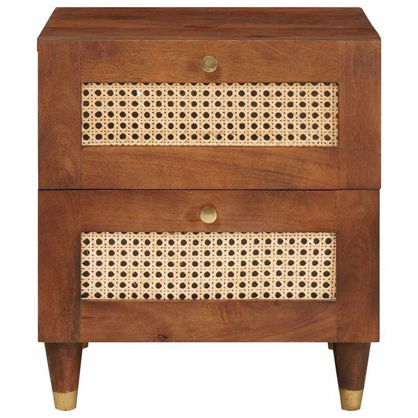 Nachttisch Braun Akazie Massivholz 40x33,5x46 cm