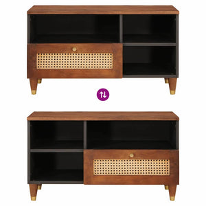 TV-Schrank Massivholz Mango Braun 80cm