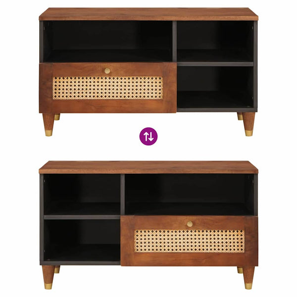 TV-Schrank Massivholz Mango Braun 80cm