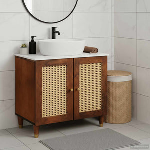 Brauner Waschbeckenunterschrank 62 cm