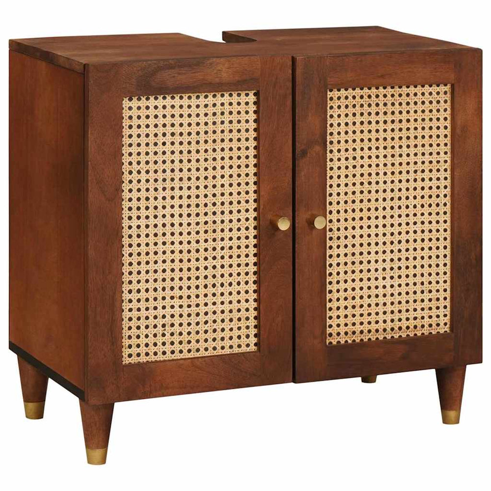 Brauner Waschbeckenunterschrank 62 cm