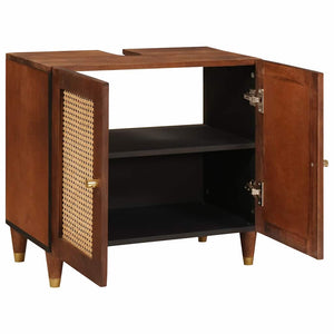 Brauner Waschbeckenunterschrank 62 cm