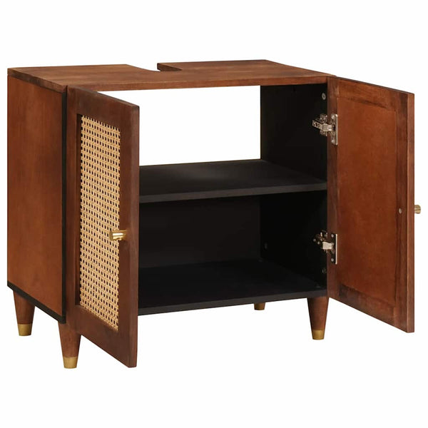 Brauner Waschbeckenunterschrank 62 cm