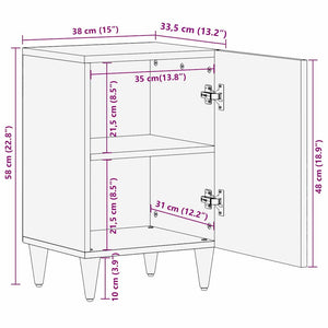 Badezimmerschrank Braun Holzwerkstoff