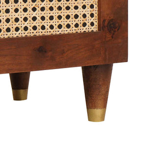Sideboard mit Regal Braun Mango Massivholz