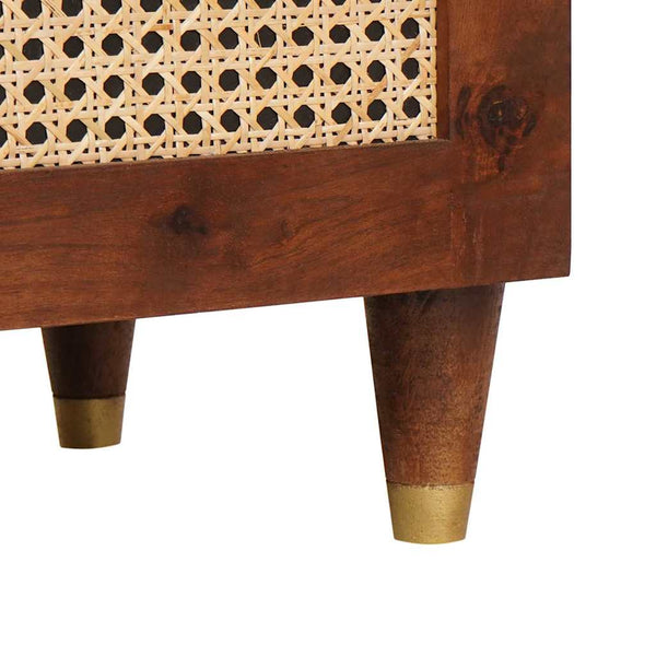 Sideboard mit Regal Braun Mango Massivholz