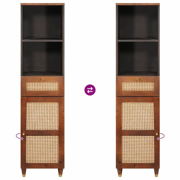 Sideboard mit Regal Braun Mango Massivholz