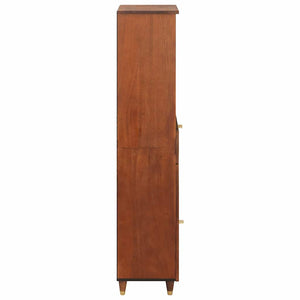 Sideboard mit Regal Braun Mango Massivholz