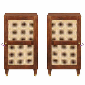 Sideboard Braun Mango Massivholz 40x33,5x75cm