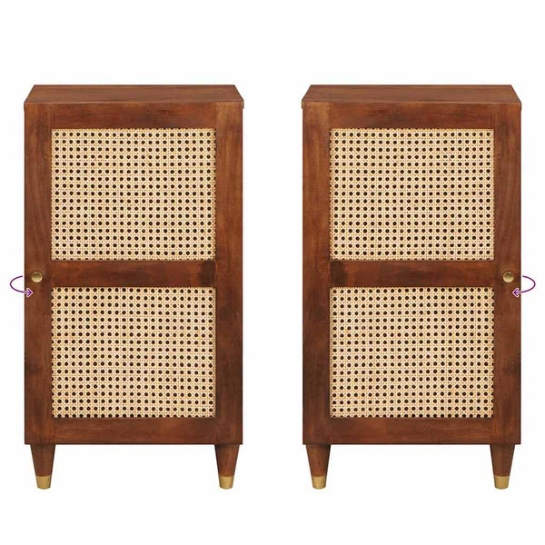 Sideboard Braun Mango Massivholz 40x33,5x75cm