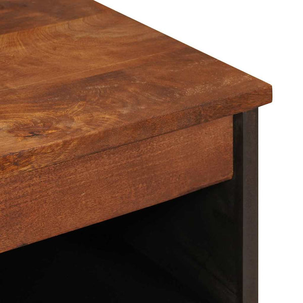 Brauner Mangoholz-Seitenschrank, 60 cm