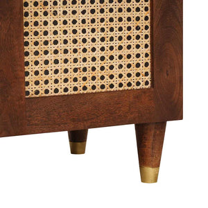 Brauner Mangoholz-Seitenschrank, 60 cm