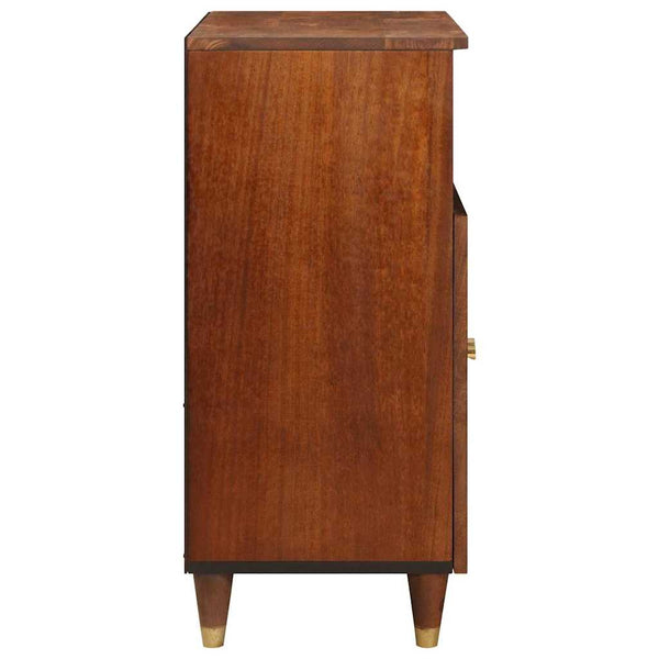 Brauner Mangoholz-Seitenschrank, 60 cm