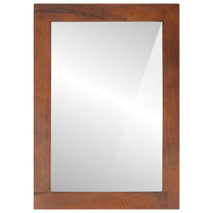 Rechteckiger Spiegel Braun Silber 50x70 cm