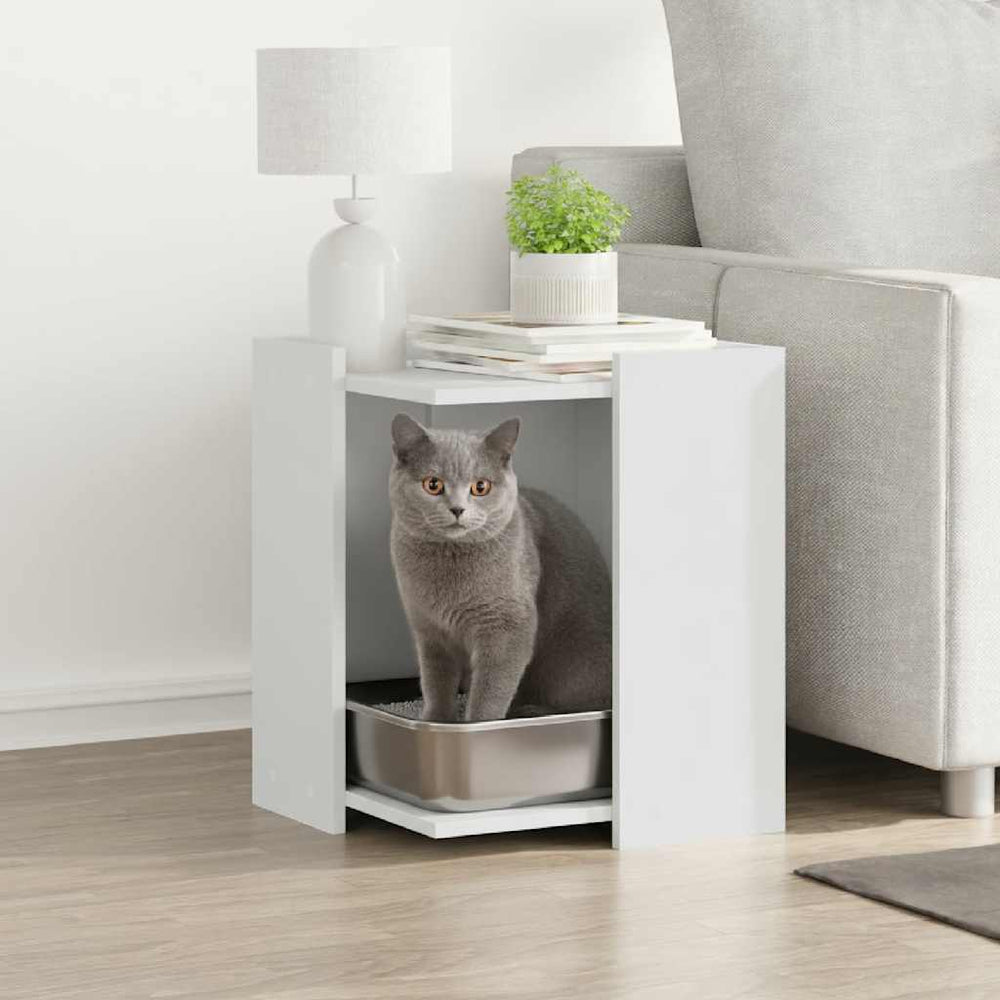 Katzenklo Weiß Holzwerkstoff 42x42x51cm