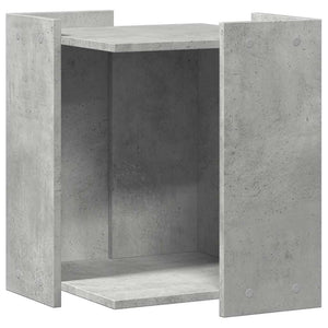 vidaXL Bac à litière pour chat gris béton 42x42x51 cm Bois d'ingénierie