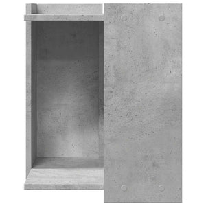 vidaXL Bac à litière pour chat gris béton 42x42x51 cm Bois d'ingénierie