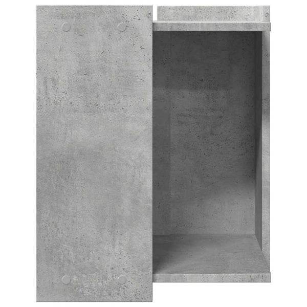 vidaXL Bac à litière pour chat gris béton 42x42x51 cm Bois d'ingénierie