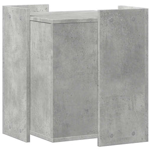 vidaXL Bac à litière pour chat gris béton 42x42x51 cm Bois d'ingénierie