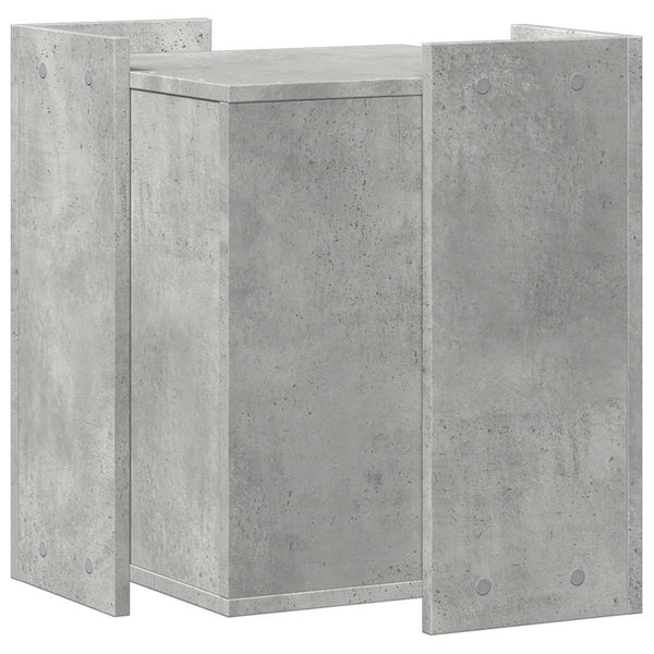 vidaXL Bac à litière pour chat gris béton 42x42x51 cm Bois d'ingénierie