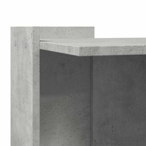 vidaXL Bac à litière pour chat gris béton 42x42x51 cm Bois d'ingénierie