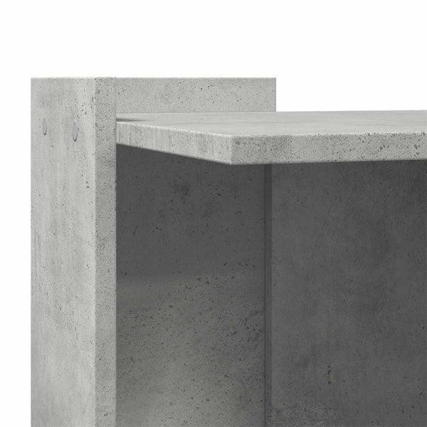 vidaXL Bac à litière pour chat gris béton 42x42x51 cm Bois d'ingénierie