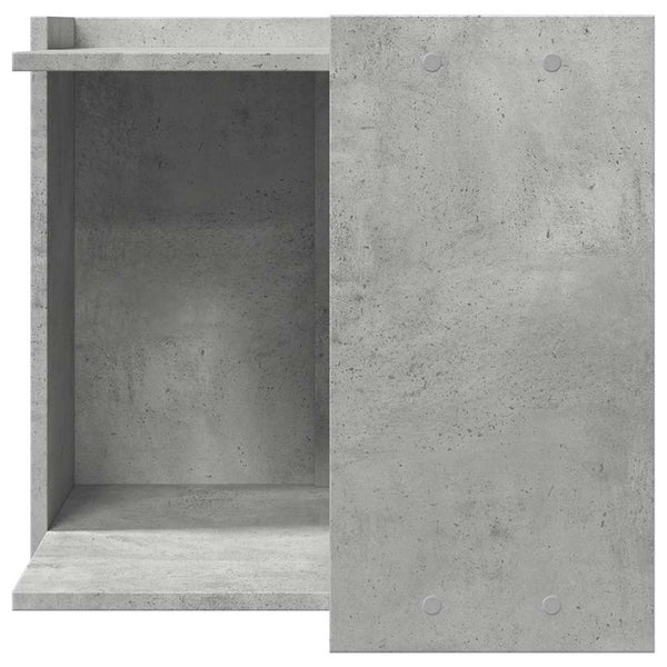 Betongraue Katzenklo-Box aus Holzwerkstoff