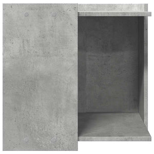 Betongraue Katzenklo-Box aus Holzwerkstoff