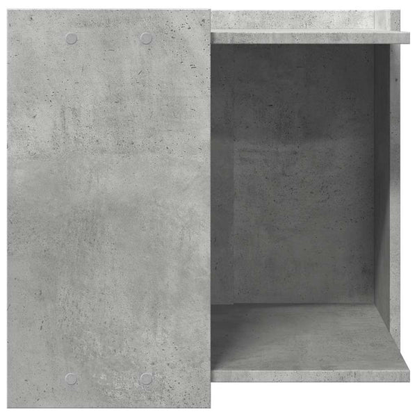 Betongraue Katzenklo-Box aus Holzwerkstoff