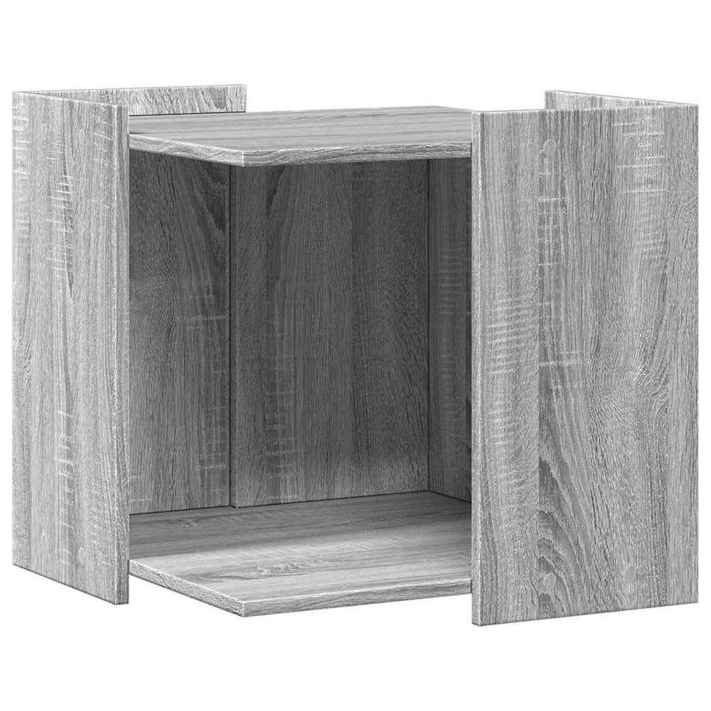 Katzenklo Grau Sonoma Holz 53x53x51cm