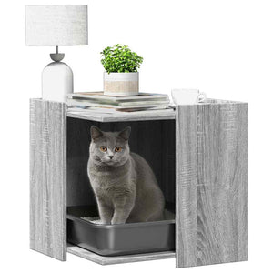 Katzenklo Grau Sonoma Holz 53x53x51cm