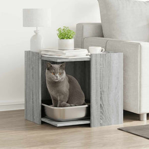Katzenklo Grau Sonoma Holz 53x53x51cm