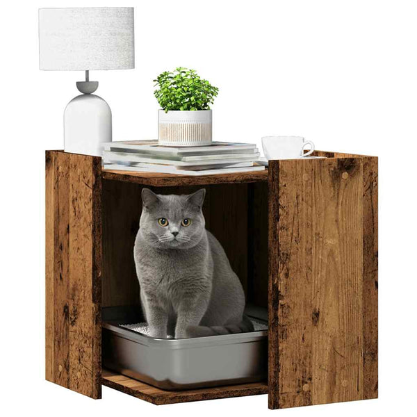 Katzenklo im Altholz-Design