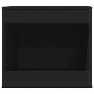 Schwarze Katzenklo-Box aus Holz